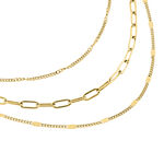 Collier Abiel Acier Dor&eacute; - Colliers doubles et triples cha&icirc;nes Femme | Histoire d&rsquo;Or