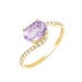 Bague Loriane Or Jaune Amethyste Et Oxyde De Zirconium - Bagues solitaires Femme | Histoire d’Or