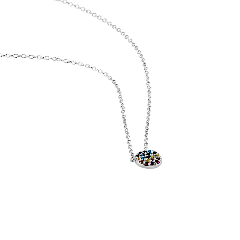 Collier Antonienne Argent Blanc Oxyde De Zirconium - Colliers fantaisie Femme | Histoire d&rsquo;Or