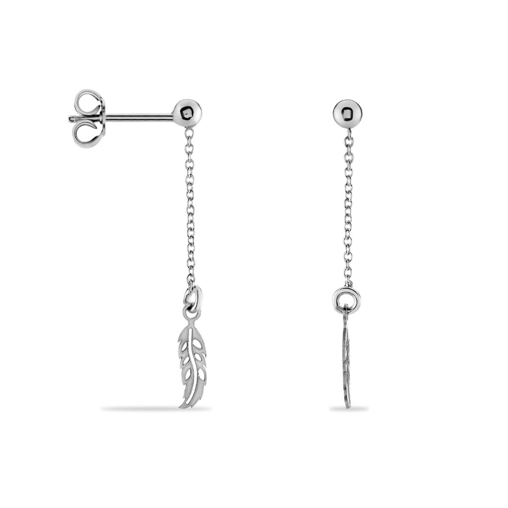 Boucles D'oreilles Pendantes Argent Blanc Maic - Boucles d'oreilles fantaisie Femme | Histoire d’Or