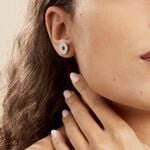 Boucles D'oreilles Puces Argent Blanc Winston Oxydes De Zirconium - Boucles d'oreilles fantaisie Femme | Histoire d&rsquo;Or