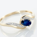 Bague Celestine Or Jaune Saphir Et Diamant - Bagues solitaires Femme | Histoire d&rsquo;Or