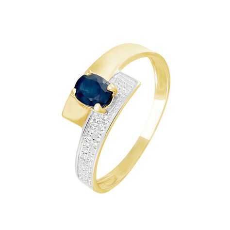 Bague Taila Or Jaune Saphir - Bagues solitaires Femme | Histoire d’Or