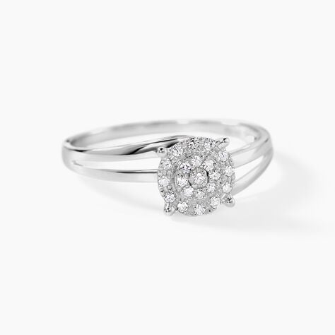 Bague Or Blanc Rosalane Diamants - Bagues avec pierre Femme | Histoire d&rsquo;Or