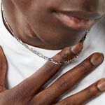 Collier Vivian Argent Blanc - Chaines Homme | Histoire d&rsquo;Or