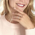 Alliance June 2 Rangs Diamantee Ruban Plat Or Blanc - Alliances Unisex | Histoire d&rsquo;Or