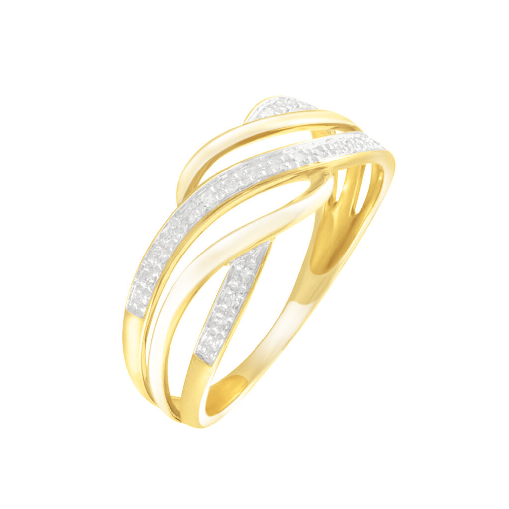 Bague Or Jaune Rodhia Diamants - Bagues avec pierre Femme | Histoire d’Or