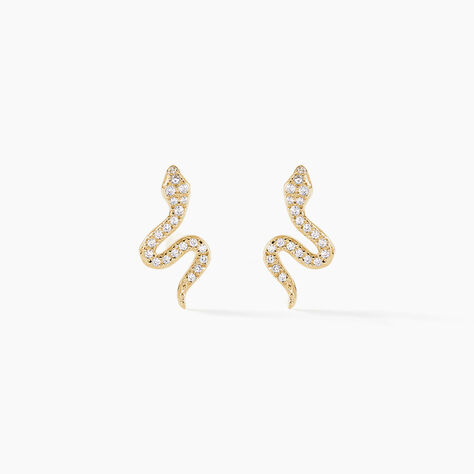 Boucles D'oreilles Pendantes Dorilis Or Jaune Oxyde De Zirconium - Boucles d'oreilles pendantes Femme | Histoire d’Or
