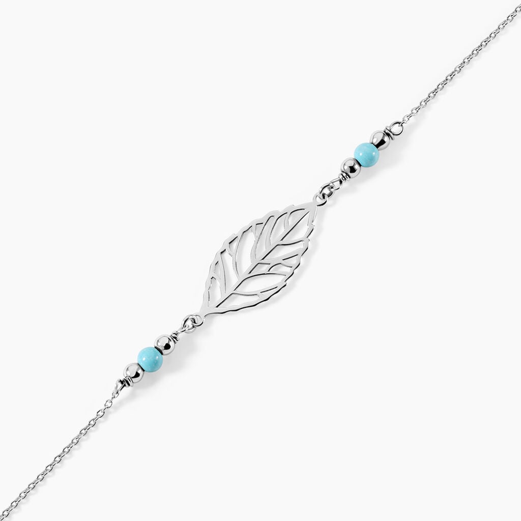 Bracelet Grethel Argent Blanc Turquoise - Bracelets Boheme Femme | Histoire d&rsquo;Or
