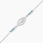 Bracelet Grethel Argent Blanc Turquoise - Bracelets Boheme Femme | Histoire d&rsquo;Or