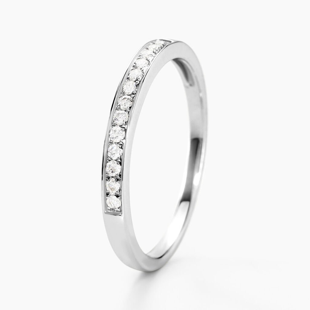 Alliance Rhea Or Blanc Diamant - Alliances Femme | Histoire d&rsquo;Or
