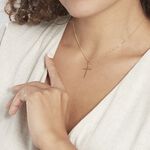 Pendentif Alyssa Croix Or Jaune - Pendentifs Communion Femme | Histoire d&rsquo;Or