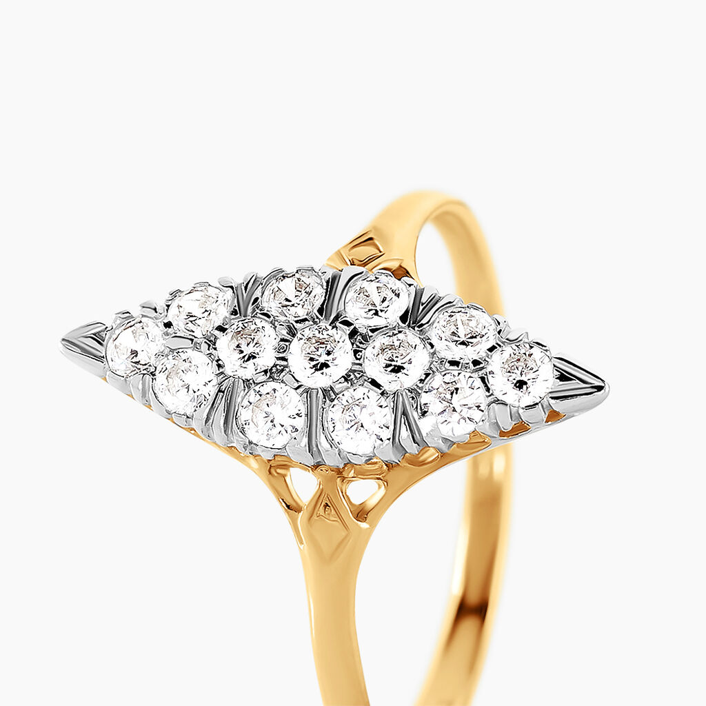 Bague Marchioness Or Jaune Oxyde De Zirconium - Bagues avec pierre Femme | Histoire d&rsquo;Or