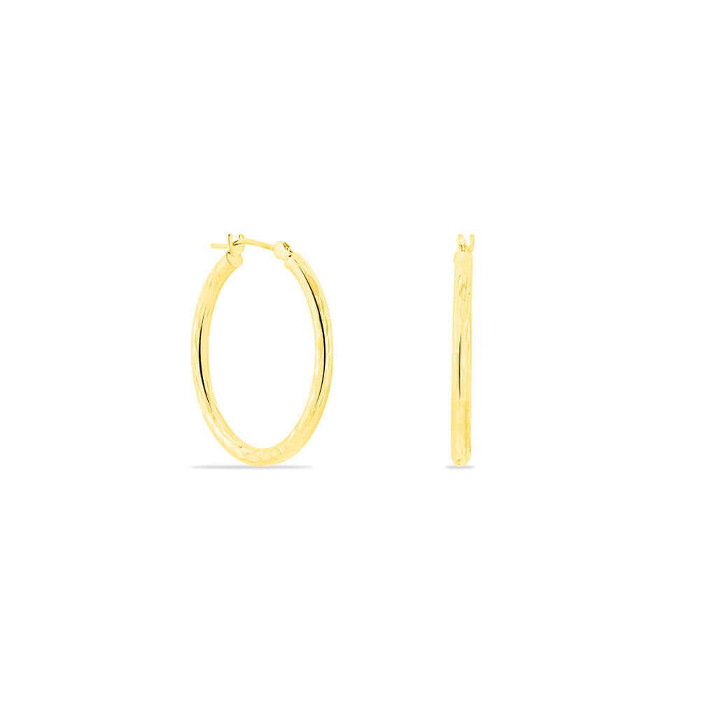 Créoles Cayla Or Jaune - Boucles d'oreilles créoles Femme | Histoire d’Or