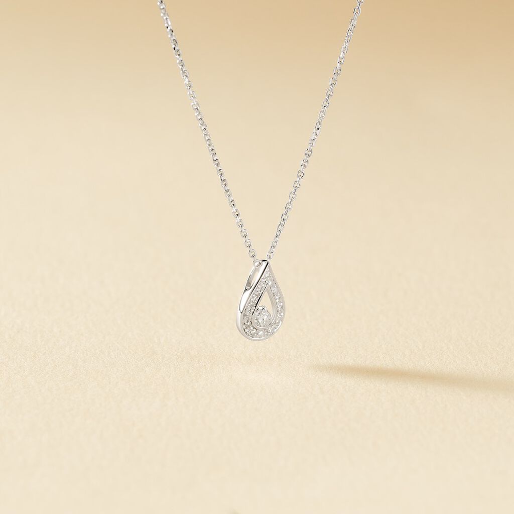 Collier Purete Or Blanc Diamant - Colliers Femme | Histoire d&rsquo;Or