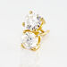 Boucles D'oreilles Puces 4 Griffes Or Jaune Diamant Synthetique - Clous d'oreilles Femme | Histoire d’Or