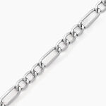 Bracelet Cameo Alternee 1/3 Or Blanc - Bracelets cha&icirc;ne Homme | Histoire d&rsquo;Or