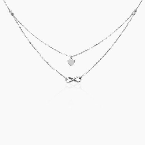 Collier Urielle Argent Blanc - Ras de cou Femme | Histoire d&rsquo;Or