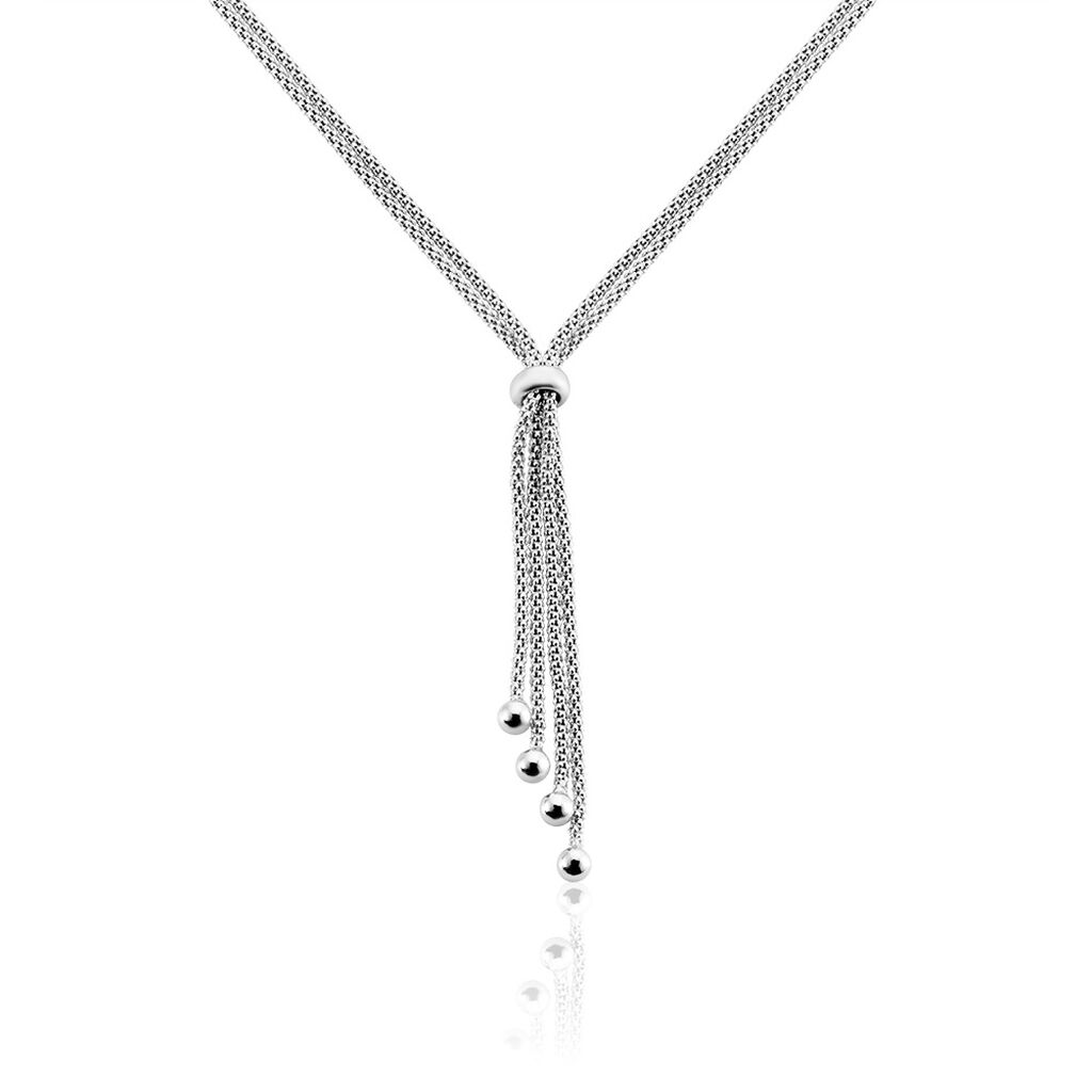 Collier Haziza Argent Blanc - Colliers Femme | Histoire d’Or