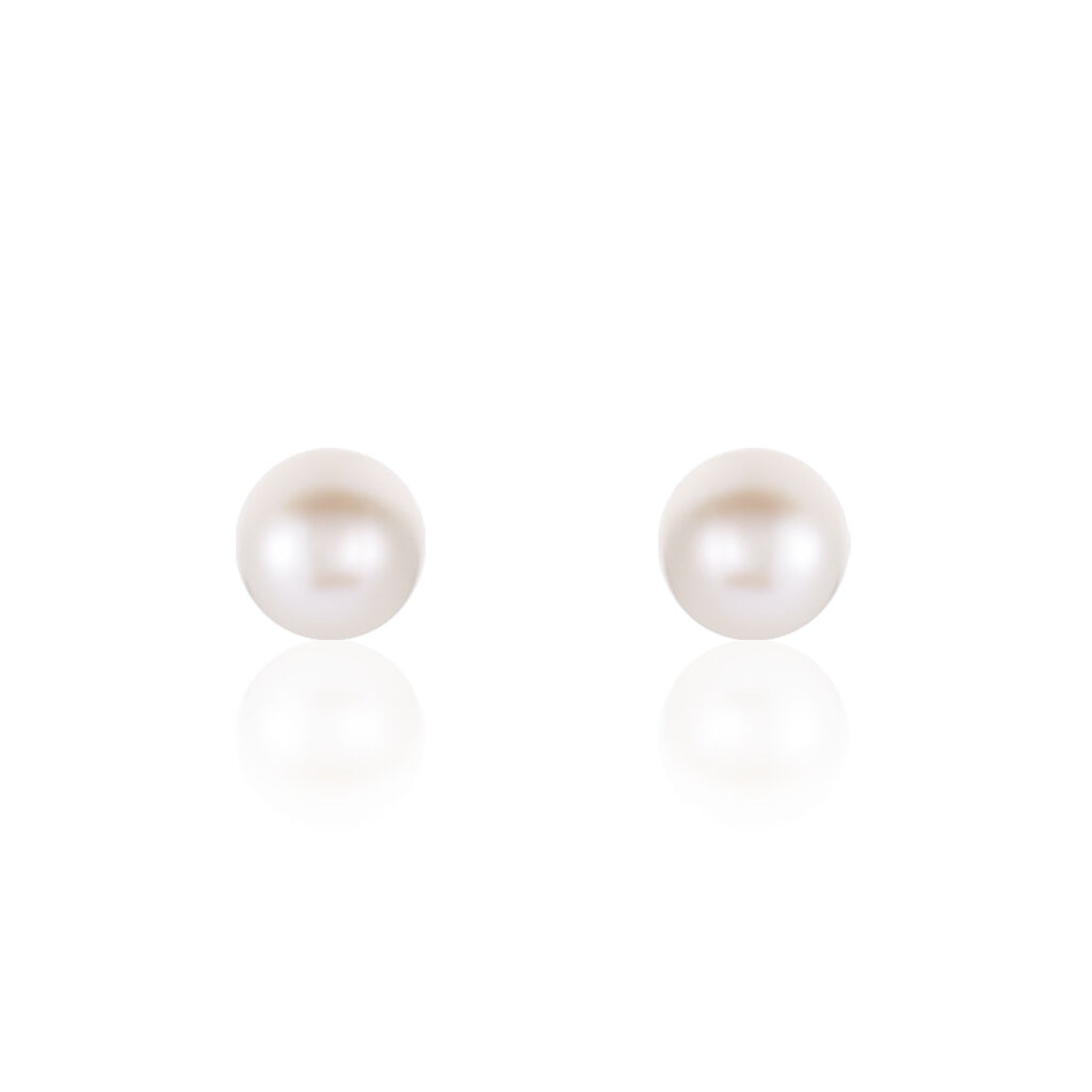 Boucles D'oreilles Puces Suki Or Jaune Perle De Culture - Clous d'oreilles Femme | Histoire d’Or