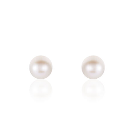 Boucles D'oreilles Puces Suki Or Jaune Perle De Culture - Clous d'oreilles Femme | Histoire d’Or