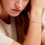 Bracelet Abelina Argent Blanc - Bijoux sans pierre Femme | Histoire d&rsquo;Or