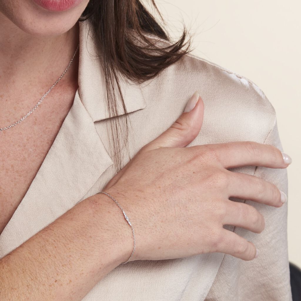Bracelet Adriaan Argent Blanc Oxyde De Zirconium - Bracelets Femme | Histoire d’Or