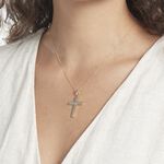 Pendentif Benny Croix Ciselee Or Bicolore - Pendentifs Communion Femme | Histoire d&rsquo;Or