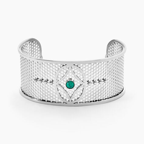 Bracelet Jonc Audreanne Acier Blanc Pierre De Synthese - Bracelets joncs Femme | Histoire d&rsquo;Or