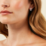 Boucles D'Oreilles Puces Paros Argent Blanc - Boucles d'oreilles fantaisie Femme | Histoire d&rsquo;Or