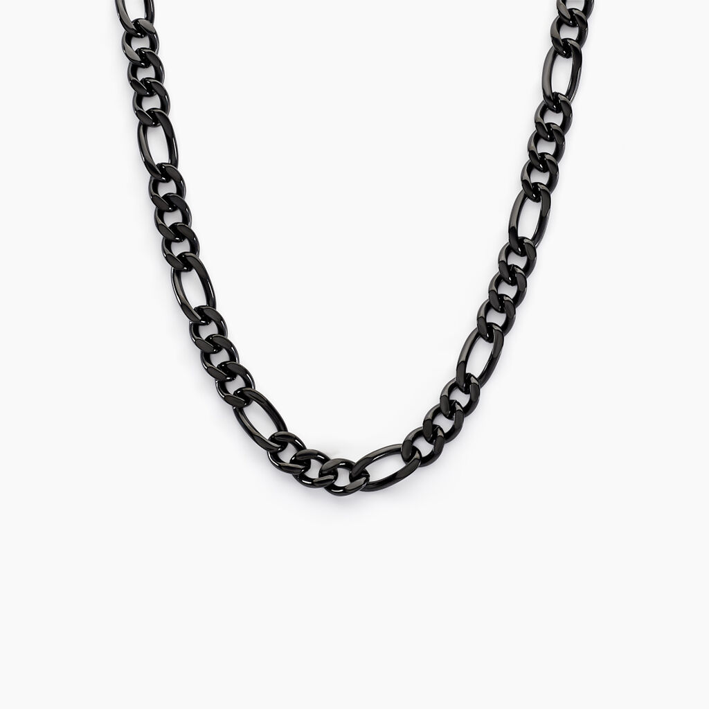 Collier Virgil Acier Noir - Colliers fantaisie Homme | Histoire d’Or