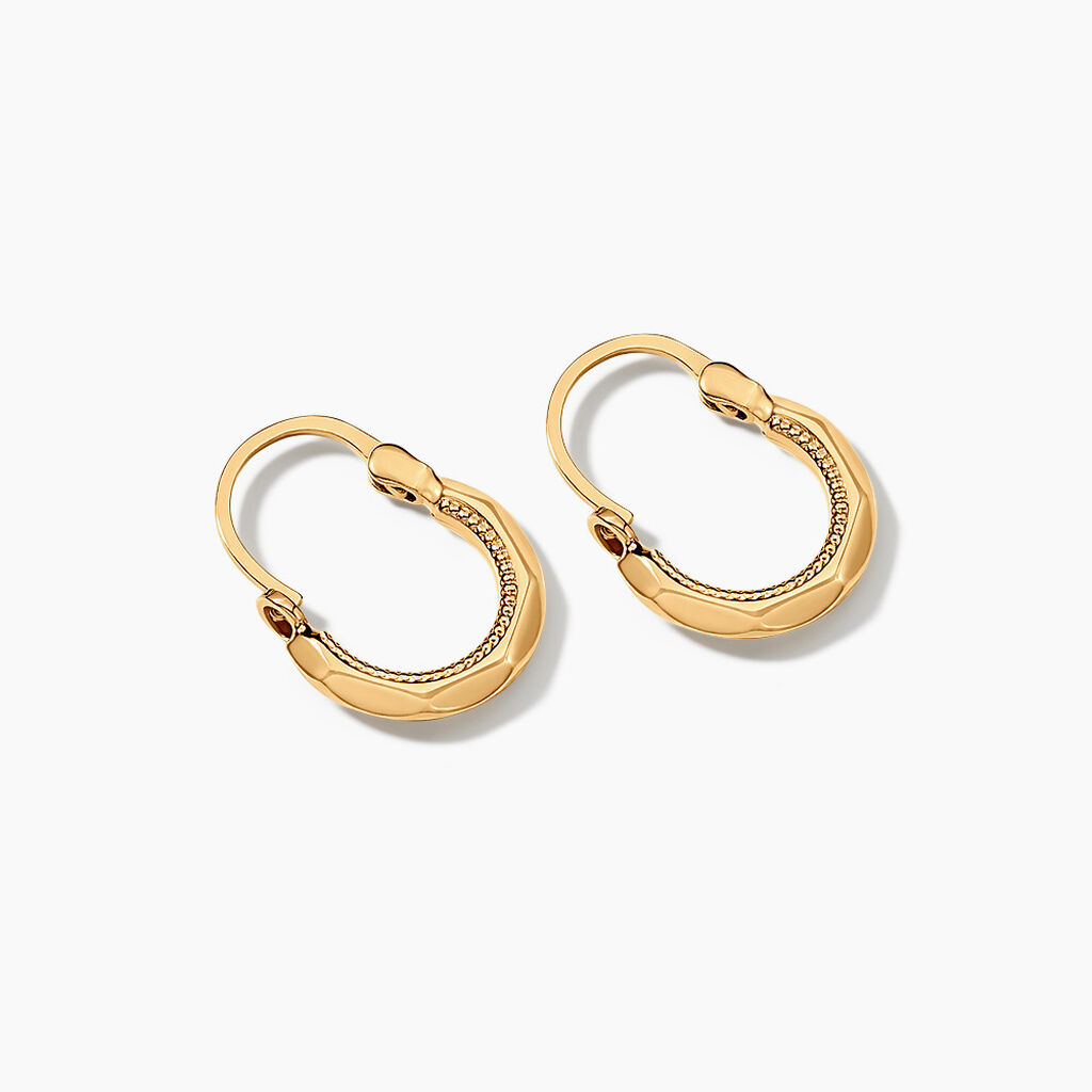 Créoles Kayleah Or Jaune - Boucles d'oreilles créoles Femme | Histoire d’Or