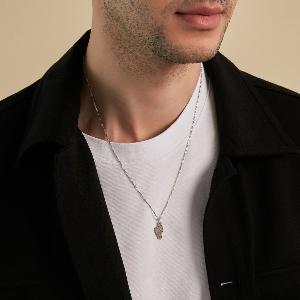Pendentif Corsica Argent Blanc - Pendentifs Famille | Histoire d&rsquo;Or