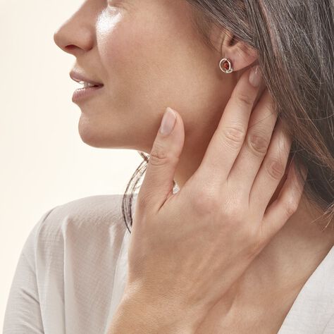 Boucles D'oreilles Argent Blanc Franjo Ambre - Boucles d'oreilles fantaisie Femme | Histoire d’Or