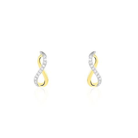 Boucles D'oreilles Puces Osanna Or Jaune Diamants - Clous d'oreilles Femme | Histoire d’Or