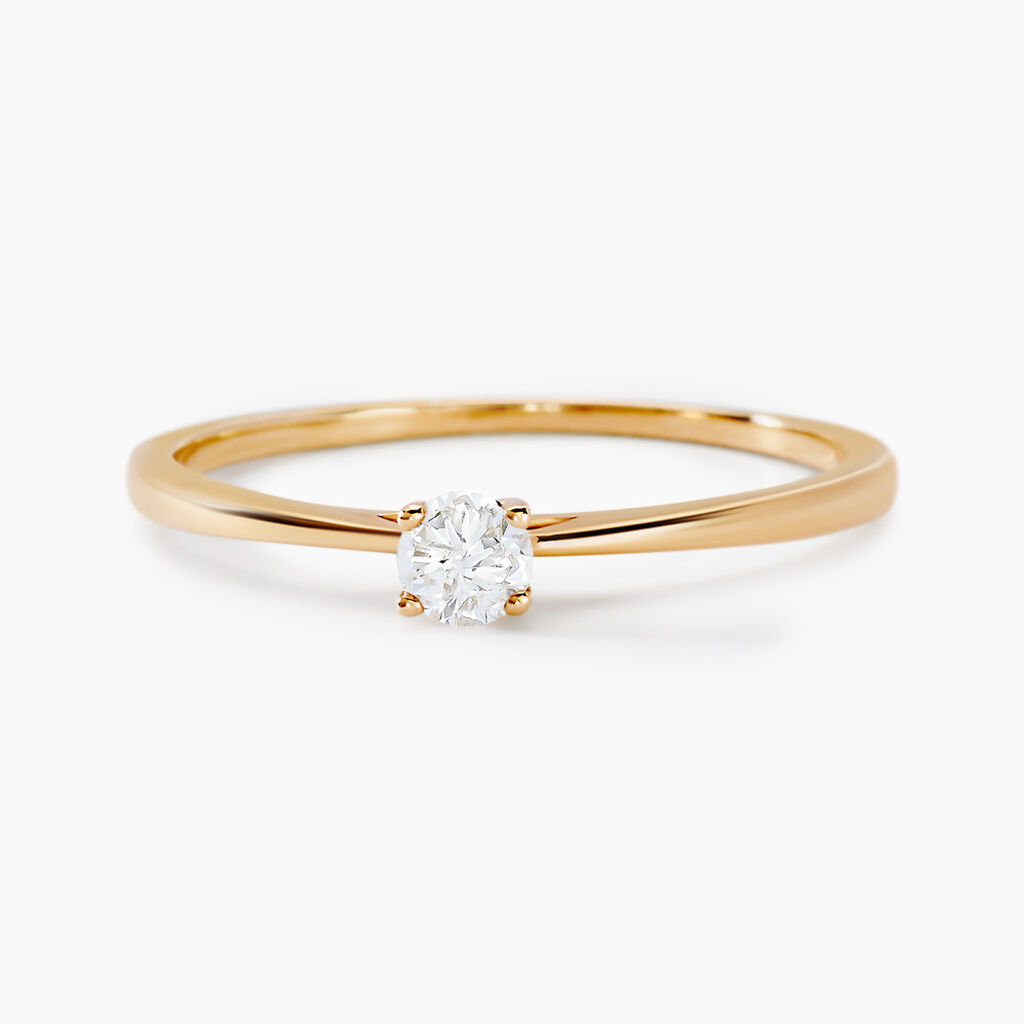 Bague Solitaire Aphrodite Or Jaune Diamant - Bagues solitaires Femme | Histoire d’Or