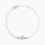 Bracelet Clothilde Or Blanc Topaze Oxyde De Zirconium - Bracelets Femme | Histoire d&rsquo;Or