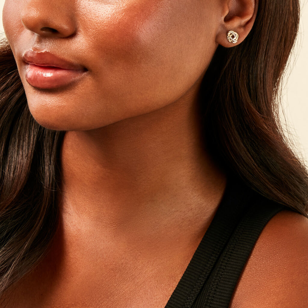 Boucles D'Oreilles Puces Otieno Or Jaune Diamant - Clous d'oreilles Femme | Histoire d’Or