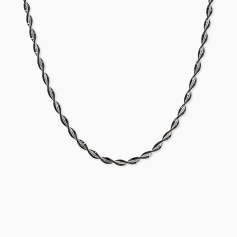Collier Abie Torsade Argent Bicolore - Chaines Femme | Histoire d&rsquo;Or