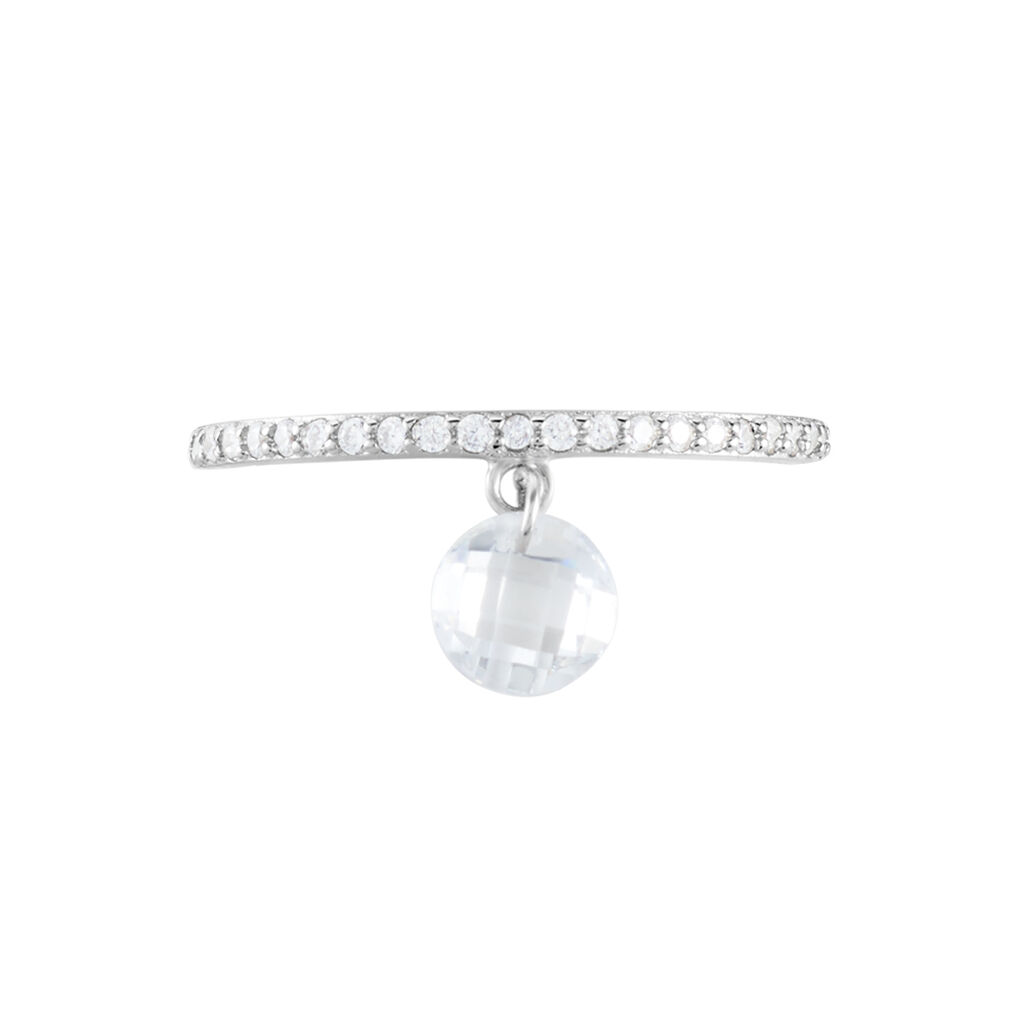 Bague Aodh Argent Blanc Oxyde De Zirconium - Bagues solitaires Femme | Histoire d’Or