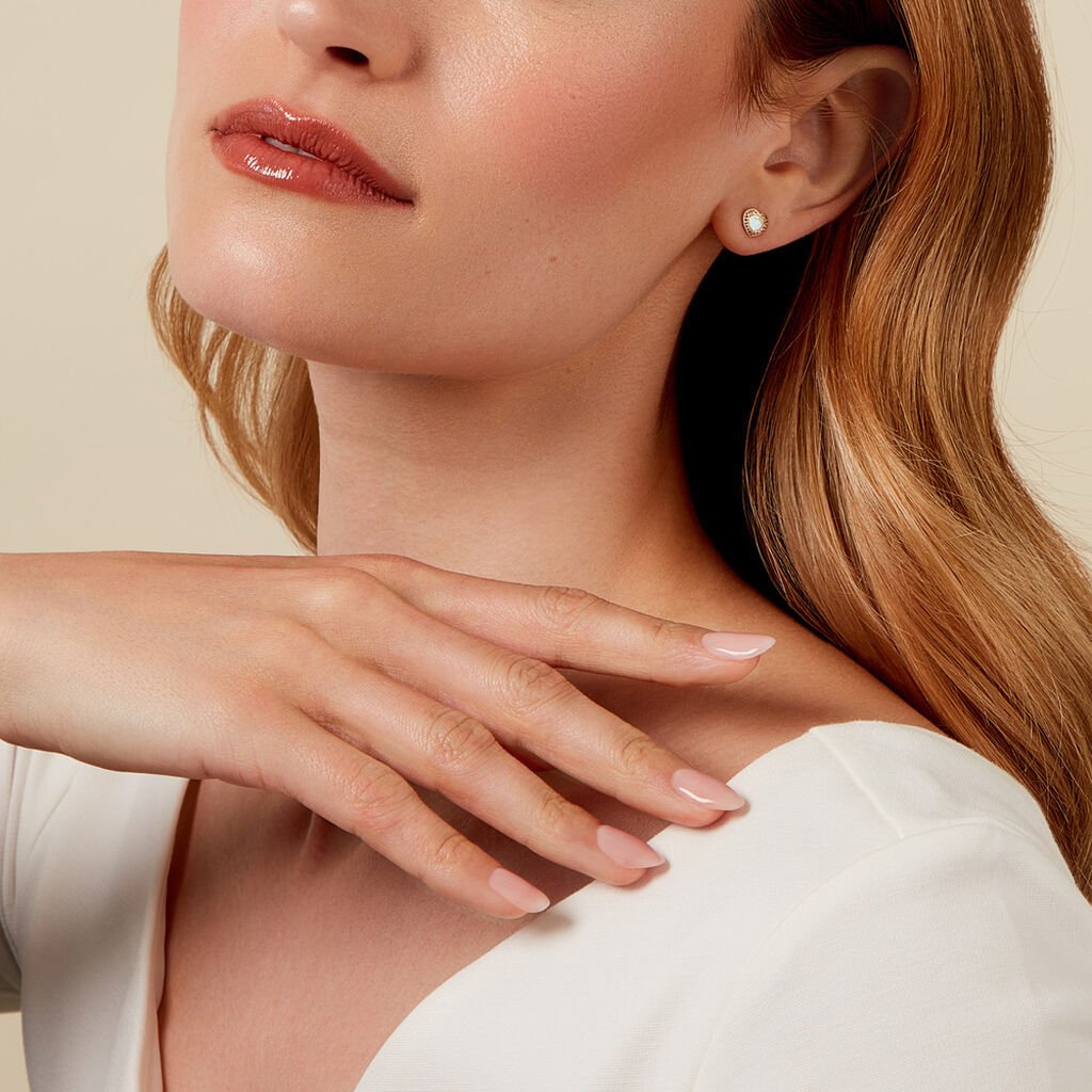 Boucles D'oreilles Puces Himelinda Or Jaune - Clous d'oreilles Femme | Histoire d’Or