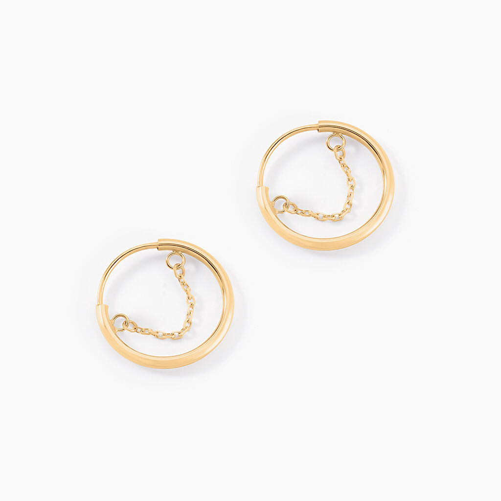 Créoles Byron Or Jaune - Boucles d'oreilles créoles Femme | Histoire d’Or