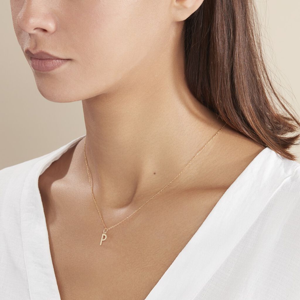 Pendentif Ionia Lettre Or Jaune - Pendentifs Famille | Histoire d’Or