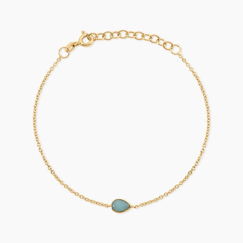 Bracelet Ondee Argent Dor&eacute; A L'Or 750/1000 Amazonite - Bracelets Femme | Histoire d&rsquo;Or