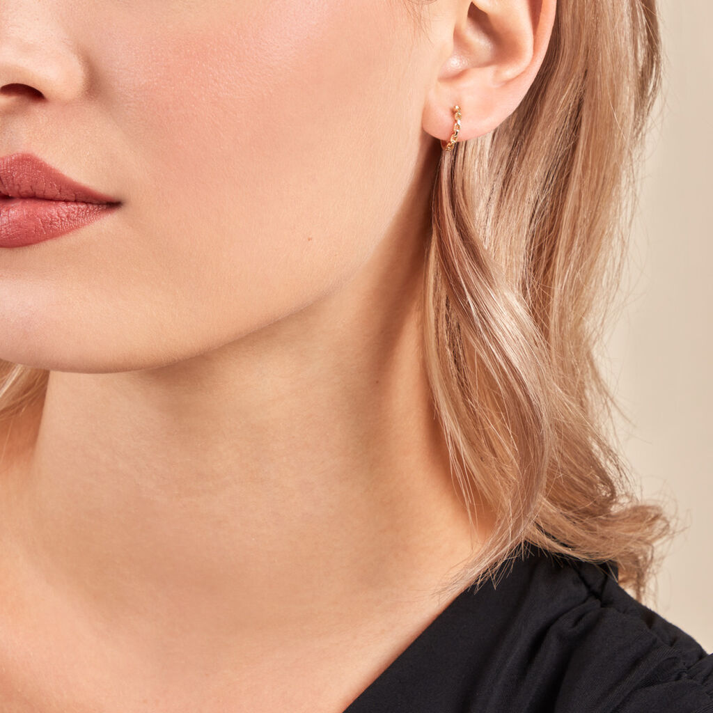 Créoles Rain Or Jaune - Boucles d'oreilles créoles Femme | Histoire d’Or