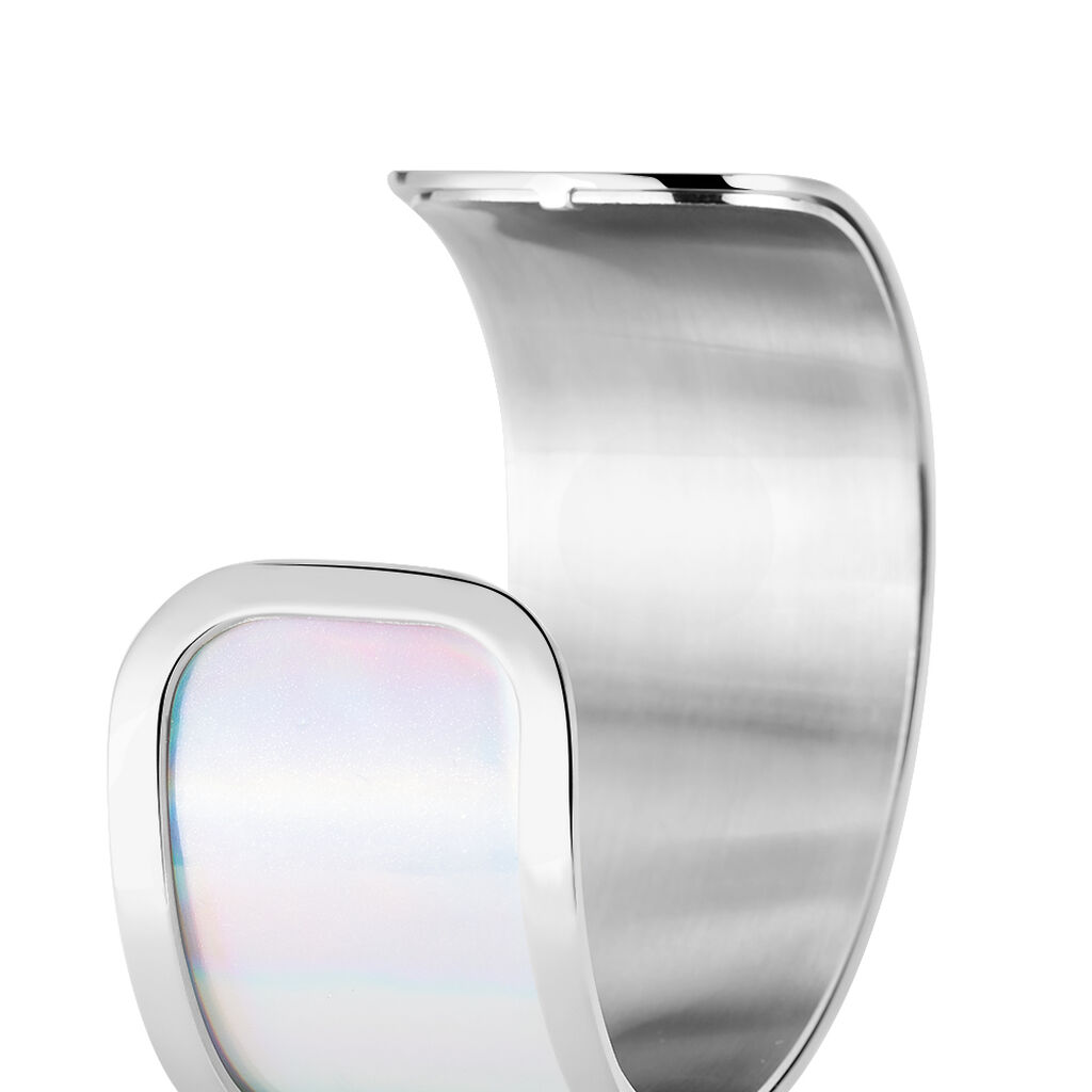 Bracelet Jonc Kayssi Acier Blanc - Bracelets joncs Femme | Histoire d’Or