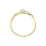 Bague Solitaire Peline Or Bicolore Oxyde De Zirconium - Bagues solitaires Femme | Histoire d&rsquo;Or