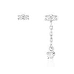 Boucles D'oreilles D&eacute;pareill&eacute;es Argent Blanc Braden Oxyde De Zirconium - Boucles d'oreilles fantaisie Femme | Histoire d&rsquo;Or