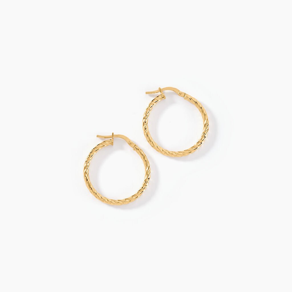 Créoles Bartimee Or Jaune - Boucles d'oreilles créoles Femme | Histoire d’Or