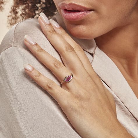 Bague Or Jaune Aurora Rubis Diamants - Bagues avec pierre Femme | Histoire d’Or